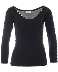 Liu Jo - V-Neck Knit Top - Lyst
