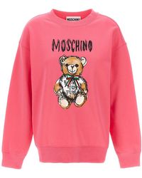 Moschino - Teddy Bear Printed Crewneck Sweatshirt - Lyst