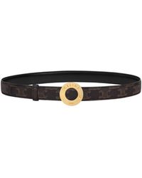 Celine - Disc Buckle Reversible Strap 25Mm - Lyst
