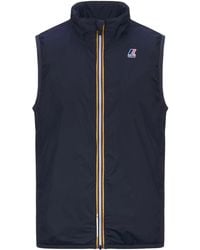 K-Way - Logo Zip-Up Vest - Lyst