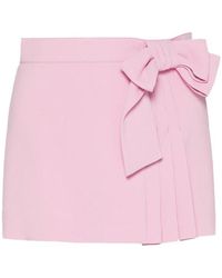 RED Valentino - Bow Pleated Skorts - Lyst