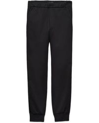 Prada - Technical Fleece Trousers With Duchesse Details - Lyst
