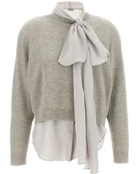 Brunello Cucinelli - Monile Detailed Knit Sweater - Lyst