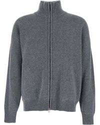Roberto Collina - High Neck Ribbed Knit Cardigan - Lyst