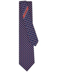Ferragamo - Mini Fish Print Silk Tie - Lyst