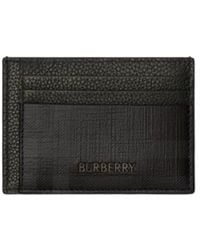 Burberry - Checked Card Holder Wallet - Lyst