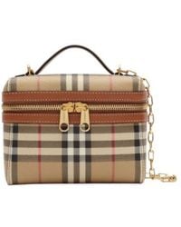Burberry - Mini Check Vanity Bag - Lyst