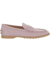 Tod's - Logo Embossed Slip-On Loafers - Lyst