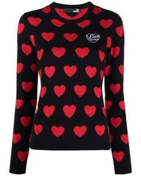 Moschino - Logo Inlaid Knitted Pullover - Lyst
