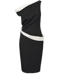 Rohe - Paneled One-Shoulder Wool-Blend Midi Dress - Lyst