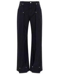 Jean Paul Gaultier - Snap-Button Front-Cut Jeans - Lyst