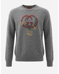 Gucci - Knit Wool Sweater With Embroidery - Lyst