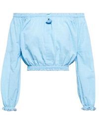 Poupette - Galia Cotton Off-Shoulder Top - Lyst