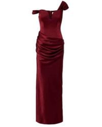 Alex Perry - Draped Crêpe Satin Bustier Gown - Lyst