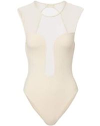 Eres - Unique Mesh-Trimmed Swimsuit - Lyst