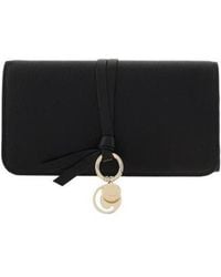 Chloé - Chloé Logo Charm Laced Wallet - Lyst