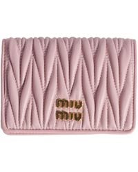 Miu Miu - Small Matelassé Nappa Leather Wallet - Lyst
