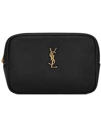 Saint Laurent - Cassandre Logo Plaque Clutch Bag - Lyst