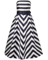 Rebecca Vallance - Ariadne Striped Midi Dress - Lyst