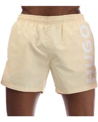BOSS - Abas Logo Print Swim Shorts - Lyst
