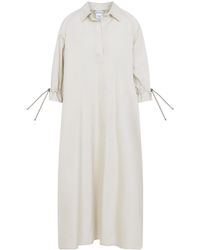 Max Mara - Tied-Cuffs Midi Dress - Lyst