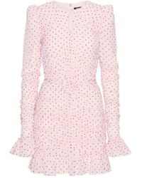 ROTATE BIRGER CHRISTENSEN - Ruched Floral Mini Dress - Lyst