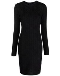 Givenchy - 4G Jacquard Long-Sleeved Dress - Lyst