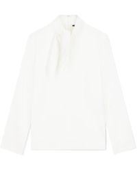 Emporio Armani - Tie-Neck Turtle Top - Lyst