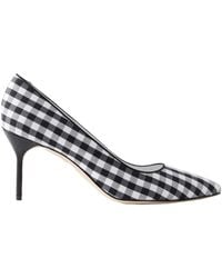 Manolo Blahnik - Bb 70 Checked Woven Pumps - Lyst
