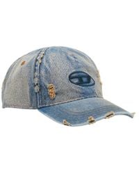 DIESEL - C-Enic Frayed Detailed Denim Cap - Lyst