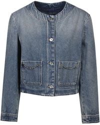 Givenchy - Chain-Detailed Denim Jacket - Lyst