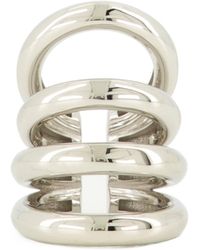 Rabanne - Rabanne Punk Multi-Hoop Earrings - Lyst