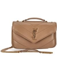 Saint Laurent - Mini Loulou Chain-Strap Crossbody Bag - Lyst