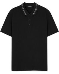 Versace - Medusa-Embroidered Short-Sleeved Polo Shirt - Lyst