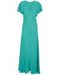 Semicouture - Semi Couture Long Dress With V Back Tie - Lyst