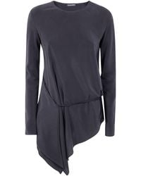 Ann Demeulemeester - Tied Detailed Long-Sleeve Top - Lyst