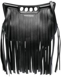 McQueen - The Peak Fringed Mini Shoulder Bag - Lyst