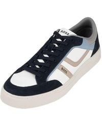 BOSS - Lace-Up Low-Top Casual Shoes - Lyst