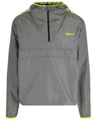 Versace - Logo Printed Half-Zip Jacket - Lyst