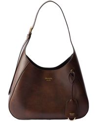 Prada - Curved Hobo Shoulder Bag - Lyst