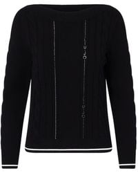 Liu Jo - Color-Contrast Trim Sweater - Lyst