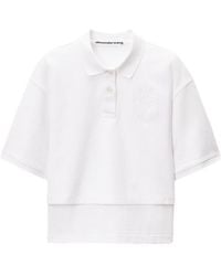 Alexander Wang - Cropped Piqué Polo T-Shirt - Lyst