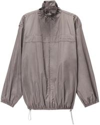 Alexander Wang - Gathered Neck Oversized Track Jacket - Lyst
