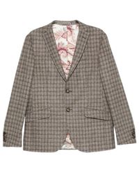 Etro - Checked Paisley-Lined Blazer - Lyst