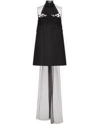 Valentino - Embellished Mock Neck Mini Dress - Lyst