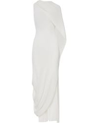 Self-Portrait - Long Draped Knit Dress - Lyst