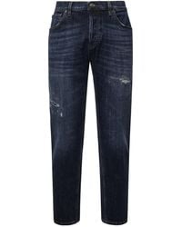 Dondup - Distressed Straight-Leg Jeans - Lyst