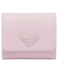 Prada - Small Saffiano Leather Wallet - Lyst