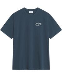 Maison Kitsuné - Logo-Embroidered T-Shirt - Lyst