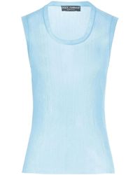 Dolce & Gabbana - Top Polyester - Lyst